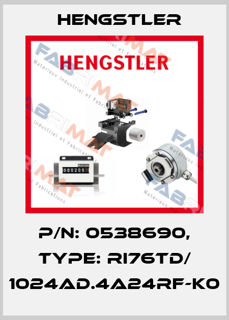 p/n: 0538690, Type: RI76TD/ 1024AD.4A24RF-K0 Hengstler