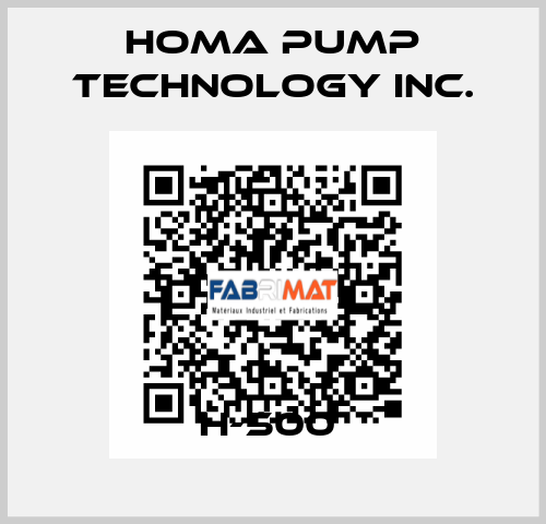 H-500  Homa Pump Technology Inc.