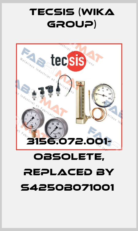 3156.072.001- obsolete, replaced by S4250B071001  Tecsis (WIKA Group)