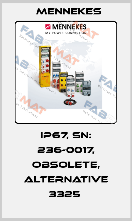 IP67, SN: 236-0017, obsolete, alternative 3325  Mennekes