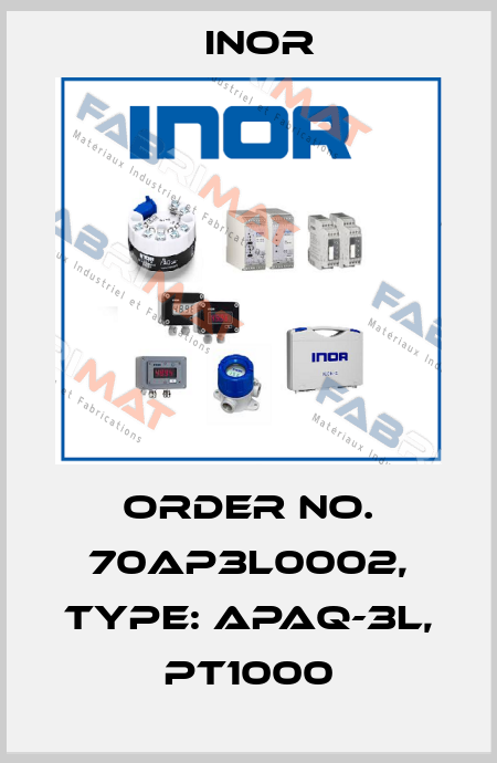 Order No. 70AP3L0002, Type: APAQ-3L, Pt1000 Inor