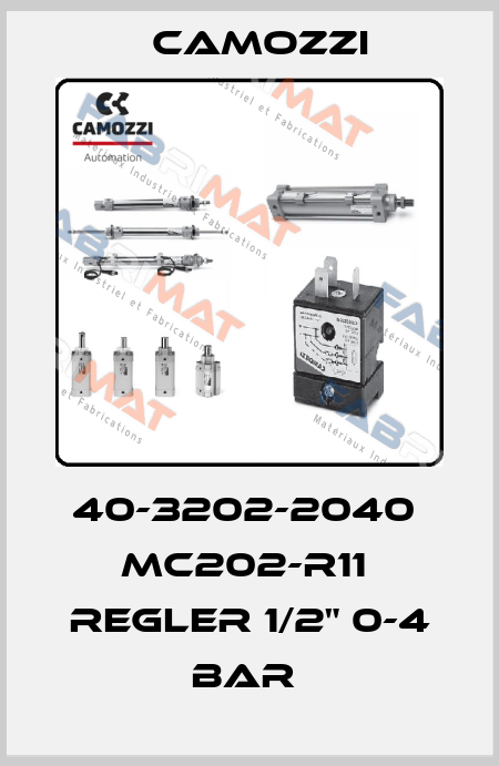 40-3202-2040  MC202-R11  REGLER 1/2" 0-4 BAR  Camozzi