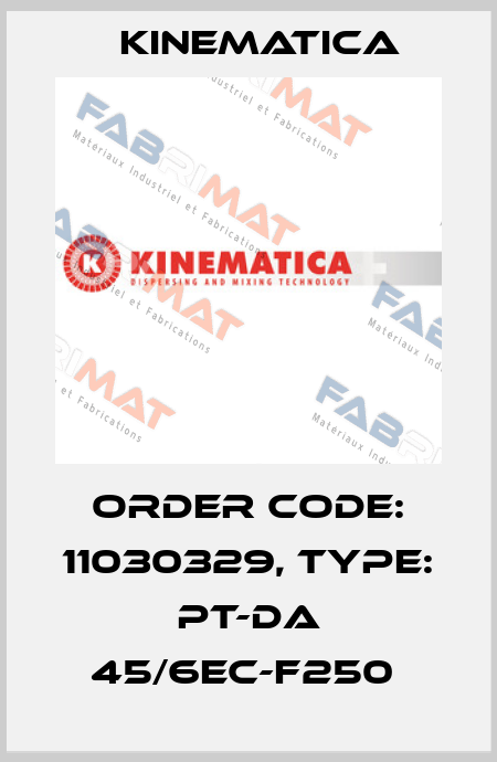Order Code: 11030329, Type: PT-DA 45/6EC-F250  Kinematica