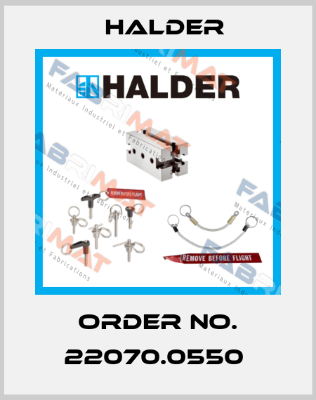 Order No. 22070.0550  Halder