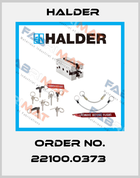 Order No. 22100.0373  Halder