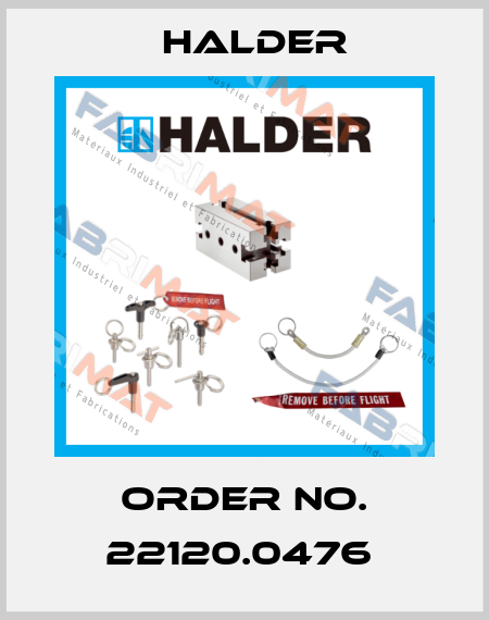 Order No. 22120.0476  Halder