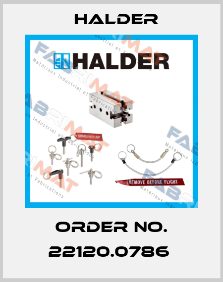 Order No. 22120.0786  Halder