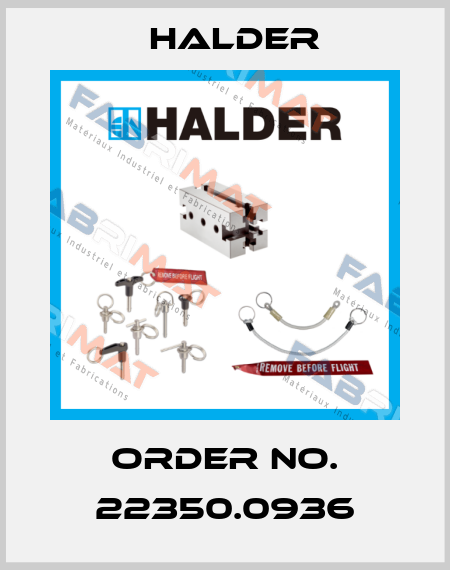 Order No. 22350.0936 Halder
