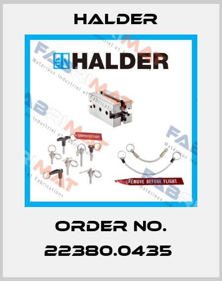 Order No. 22380.0435  Halder