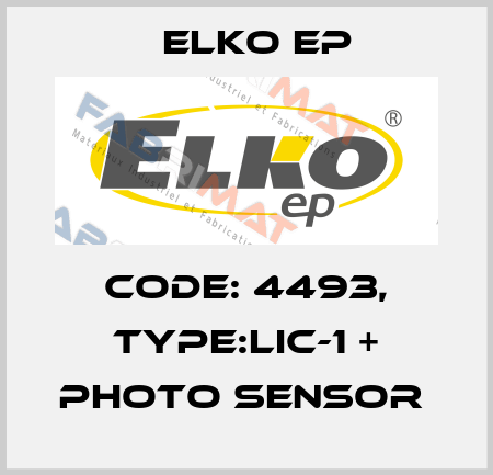 Code: 4493, Type:LIC-1 + photo sensor  Elko EP