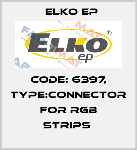Code: 6397, Type:Connector for RGB strips  Elko EP
