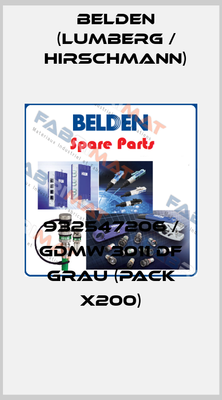 932547206 / GDMW 3011 DF grau (pack x200) Belden (Lumberg / Hirschmann)