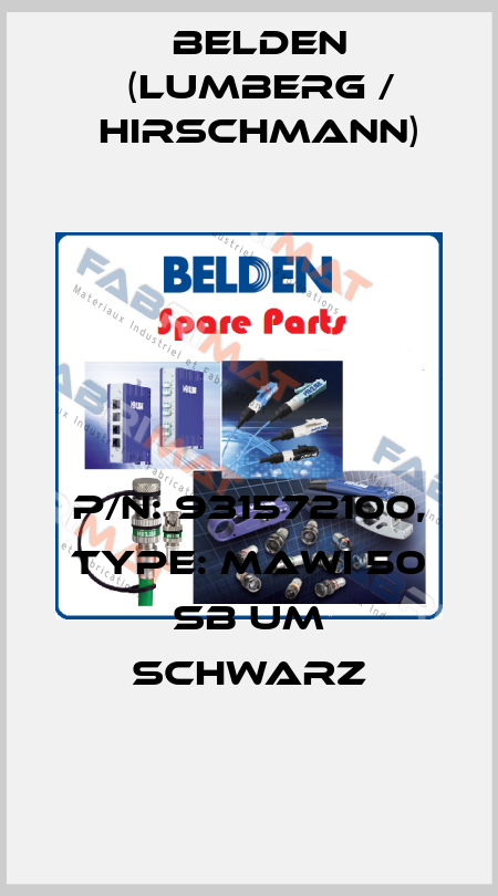 P/N: 931572100, Type: MAWI 50 SB UM schwarz Belden (Lumberg / Hirschmann)