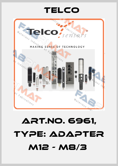 Art.No. 6961, Type: Adapter M12 - M8/3  Telco