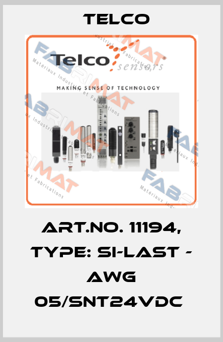 Art.No. 11194, Type: SI-Last - AWG 05/SNT24VDC  Telco