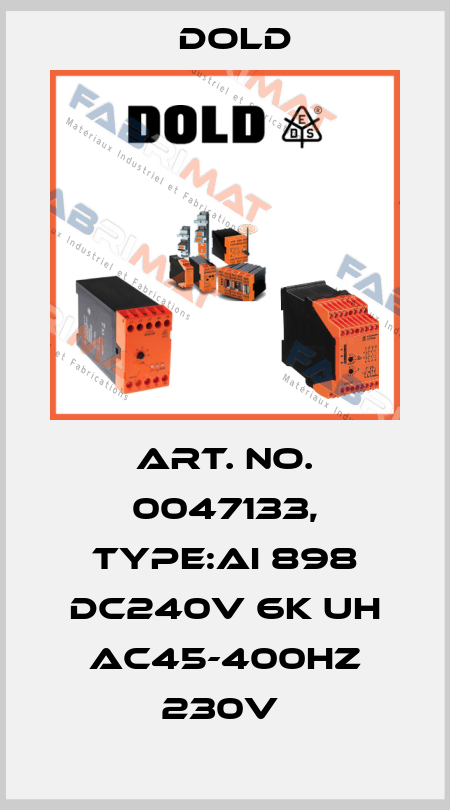Art. No. 0047133, Type:AI 898 DC240V 6K UH AC45-400HZ 230V  Dold