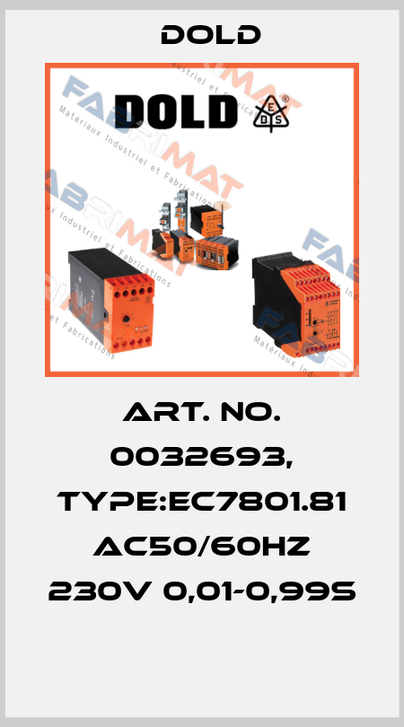 Art. No. 0032693, Type:EC7801.81 AC50/60HZ 230V 0,01-0,99S  Dold