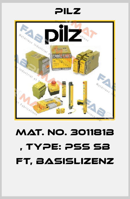 Mat. No. 301181B , Type: PSS SB FT, Basislizenz  Pilz