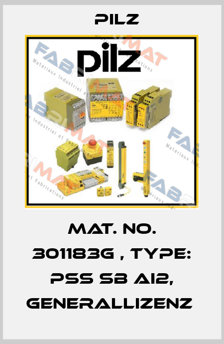 Mat. No. 301183G , Type: PSS SB AI2, Generallizenz  Pilz