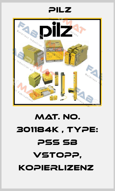 Mat. No. 301184K , Type: PSS SB VStopp, Kopierlizenz  Pilz