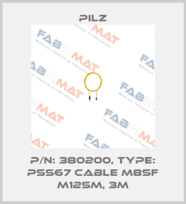 p/n: 380200, Type: PSS67 Cable M8sf M12sm, 3m Pilz