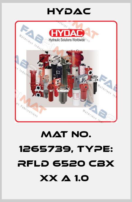 Mat No. 1265739, Type: RFLD 6520 CBX XX A 1.0  Hydac