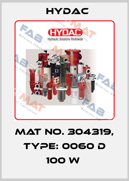 Mat No. 304319, Type: 0060 D 100 W  Hydac