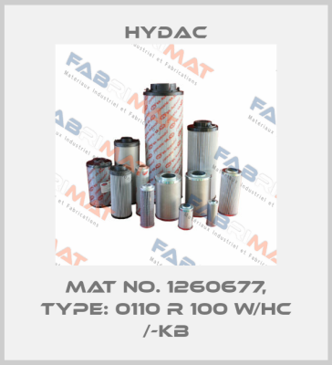 Mat No. 1260677, Type: 0110 R 100 W/HC /-KB Hydac