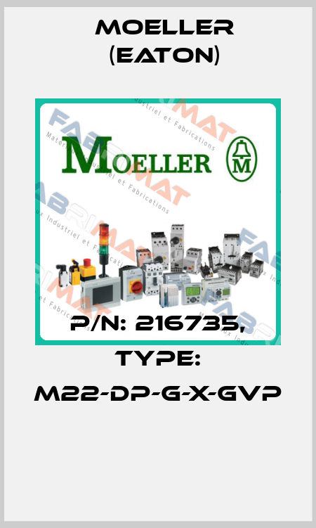 P/N: 216735, Type: M22-DP-G-X-GVP  Moeller (Eaton)