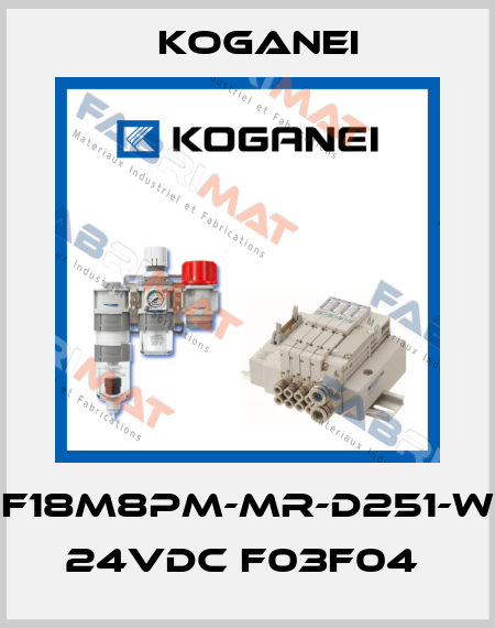 F18M8PM-MR-D251-W 24VDC F03F04  Koganei