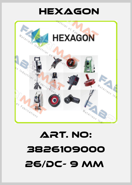 Art. No: 3826109000 26/DC- 9 mm  Hexagon