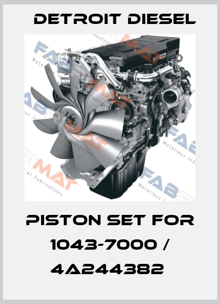Piston set for 1043-7000 / 4A244382  Detroit Diesel
