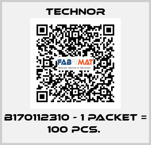 B170112310 - 1 packet = 100 pcs.  TECHNOR