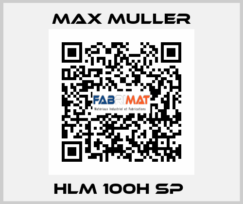 HLM 100H sp  MAX MULLER
