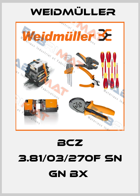 BCZ 3.81/03/270F SN GN BX  Weidmüller