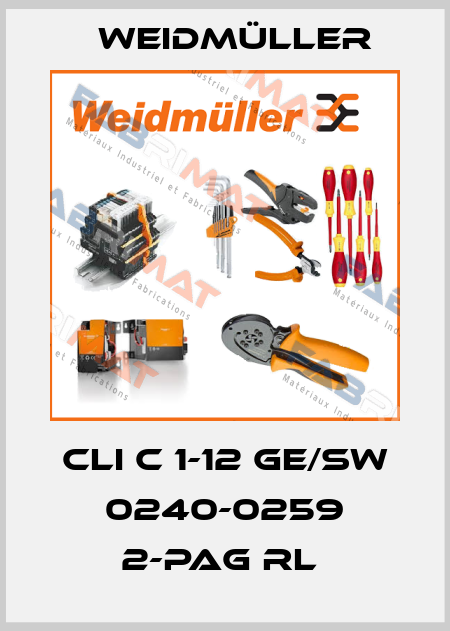 CLI C 1-12 GE/SW 0240-0259 2-PAG RL  Weidmüller