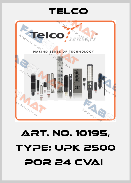Art. No. 10195, Type: UPK 2500 POR 24 CVAI  Telco