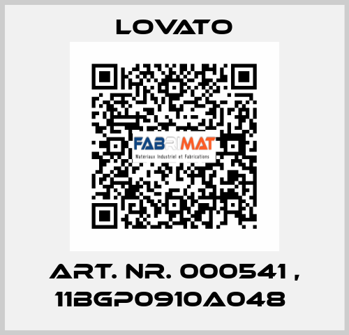 Art. Nr. 000541 , 11BGP0910A048  Lovato