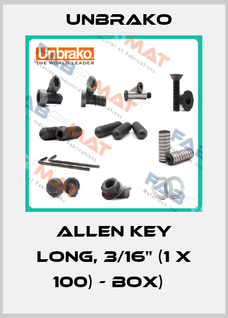 Allen Key long, 3/16" (1 x 100) - Box)   Unbrako