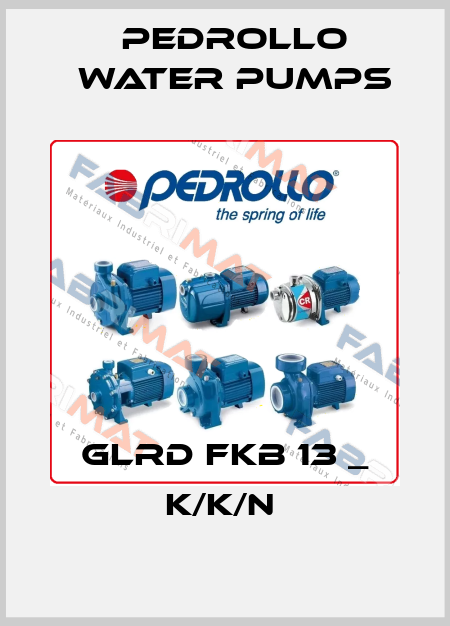 GLRD FKB 13 _ K/K/N  Pedrollo Water Pumps