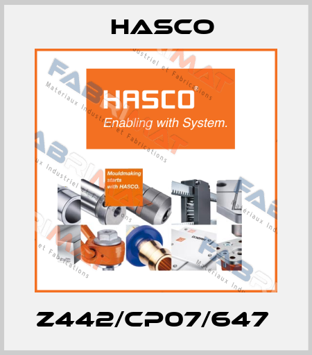 Z442/CP07/647  Hasco