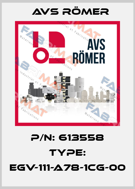 P/N: 613558 Type: EGV-111-A78-1CG-00 Avs Römer
