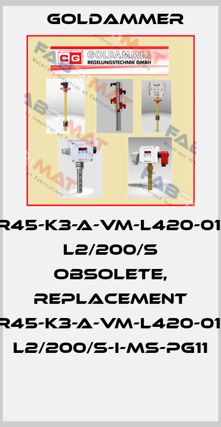 NTR70-SR45-K3-A-VM-L420-01-L1/300/S L2/200/S obsolete, replacement NTR70-SR45-K3-A-VM-L420-01-L1/300/S L2/200/S-I-MS-PG11  Goldammer