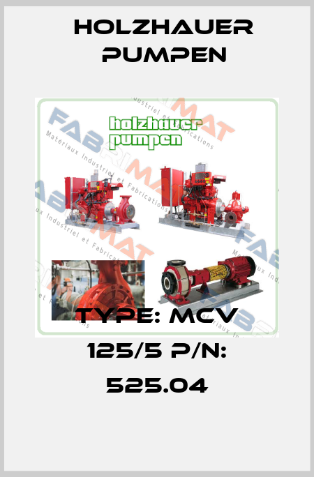 Type: MCV 125/5 P/N: 525.04 Holzhauer Pumpen