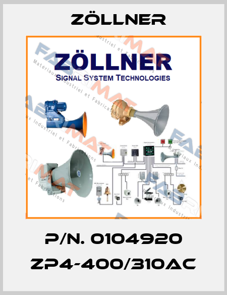 P/n. 0104920 ZP4-400/310AC Zöllner