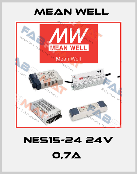 NES15-24 24V 0,7A  Mean Well