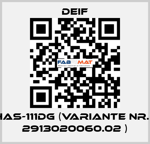 HAS-111DG (Variante Nr. : 2913020060.02 ) Deif