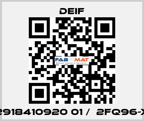 2918410920 01 /  2FQ96-x Deif