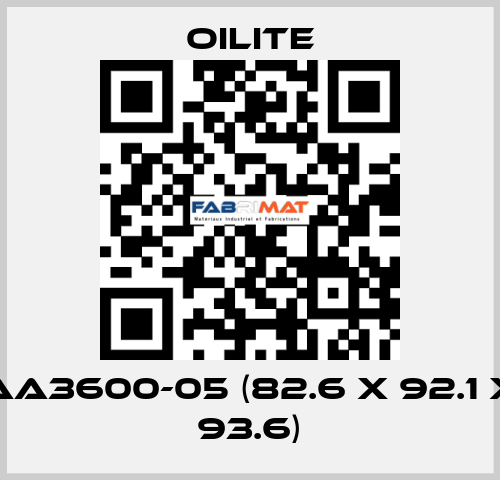 AA3600-05 (82.6 x 92.1 x 93.6) Oilite