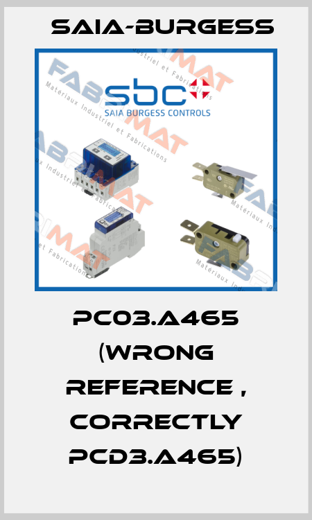 PC03.A465 (wrong reference , correctly PCD3.A465) Saia-Burgess